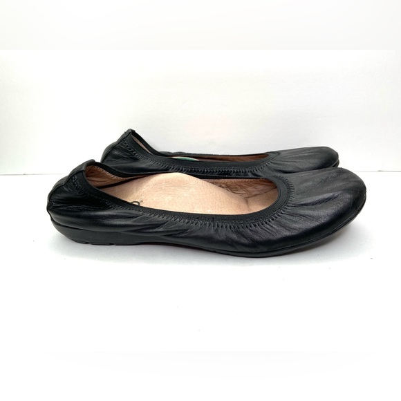 Abeo Bio System Tia Ballet Flats Womens 8.5 N Black Leather Slip On Shoes Arch - Picture 2 of 9